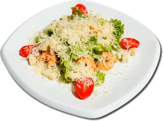 Салат Цезарь с креветками
