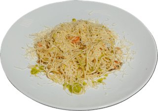 Паста с семгой и креветками