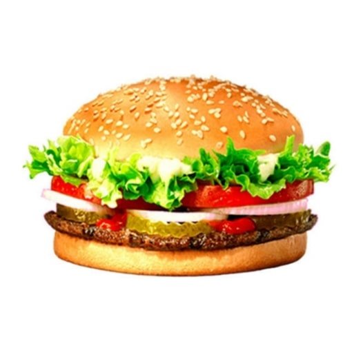 Гамбургер из говядины и отрубной булки