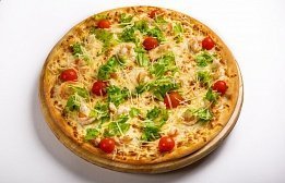 Пицца Цезарь с креветками