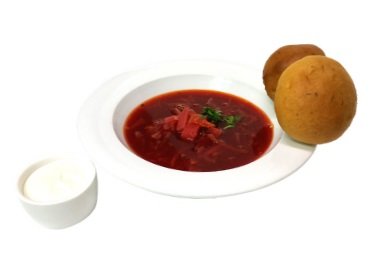 Борщ с пампушками